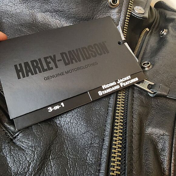 Harley Davidson Leather Jacket Motorcycle Womens Large Potomac 3-In-1 - Picture 5 of 14